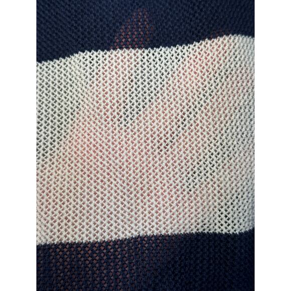 Tommy Bahama Long Sleeve Netting Knit Cover Up Stripe Blue Women's Teen Size XS - Picture 7 of 12